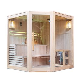 Sauna fińska 6-osobowa narożna 180x180 cm piec Harvia 8KW Bodo7