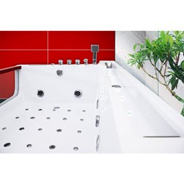 Wanna z hydromasażem prostokątna podgrzewacz wody 180x120 cm Imperia 610