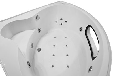 Duża wanno kabina Spa z hydromasażem + sauna parowa 155x155 cm MO-0543