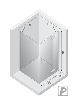 Kabina prysznicowa 120x80 prawa D-0118A/D-0083B New Renoma New Trendy