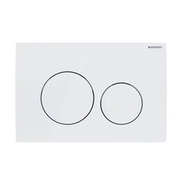 Zestaw podtynkowy stelaż GEBERIT DUOFIX + miska PEAK-WH-GL-RIM-03 + przycisk DELTA 20 biały