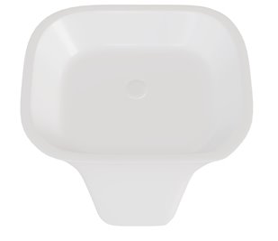 Umywalka wolnostojąca z konglomeratu biały połysk Assos Besco UMD-A-WO