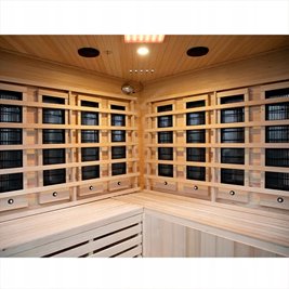 Sauna na podczerwień 6-osobowa 180x180 cm grzejniki kwarcowe i karbonowe Alta7 Infrared