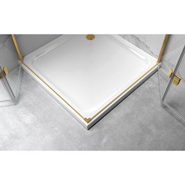 Kabina prysznicowa drzwi składane złota kwadratowa 70x70 KZ08AG