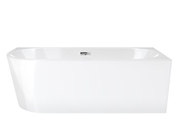 Wanna narożna przyścienna 170 cm Intero Corsan Prawa korek klik-klak chrom