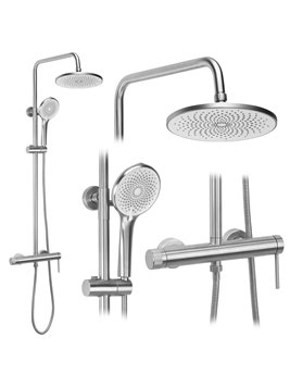 Zestaw prysznicowy natynkowy Inox Foss Clif Rea