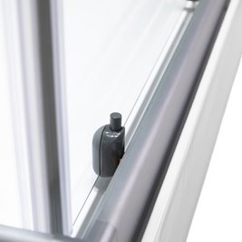 Kabina prysznicowa zabudowana prostokątna profil szczotkowany 100x80 Alma Lewa