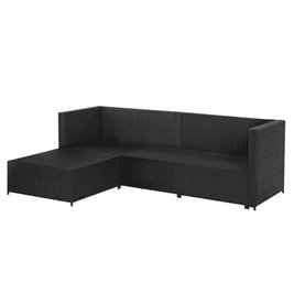 Meble ogrodowe technorattan sofa, stół, dostawka zestaw Volta zdjęcie 9