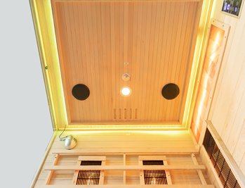 Sauna na podczerwień 2 osobowa + kamienie solne 120X120X200CM MO-EP2RSP Infrared Mazur