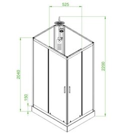 Kabina prysznicowa zabudowana prostokątna profil szczotkowany 120x80 Alma Prawa