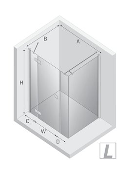 Kabina prysznicowa 130x100 EXK-1232 lewa Reflexa New Trendy