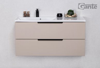 Szafka łazienkowa wisząca z umywalką 100 cm 46/2 Sydney Smooth kolor Macadamia