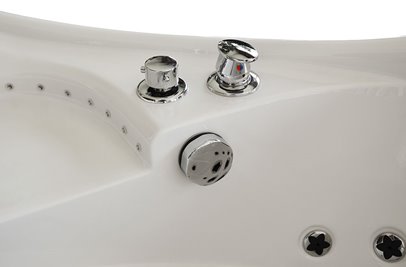 Wanna z hydromasażem narożna prawa 135x135 cm MUS-1085