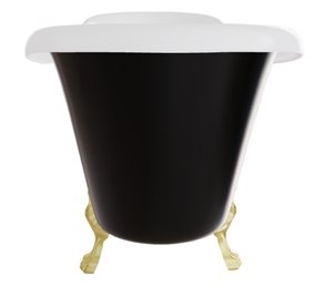 Wanna wolnostojąca czarno-biała 190 cm złote łapy Amelia B&W Besco WKA-190+BWG