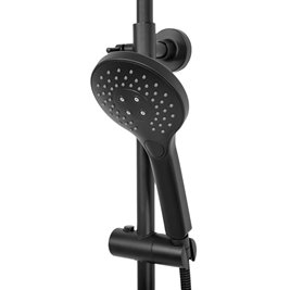 Czarny zestaw prysznicowy termostatem Vincent Rea