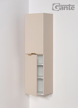 Słupek łazienkowy wiszący piaskowy złoty uchwyt 143,5x40 cm Magnolia Gante