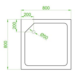 Kabina prysznicowa zabudowana kwadratowa 80x80 cm profil szczotkowany LISA