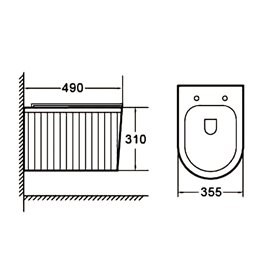 Zestaw podtynkowy stelaż CERSANIT MITO 40 MECH + miska LUMA-BL-RIM-03 + przycisk ENTER II chrom