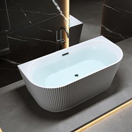 Wanna wolnostojąca przyścienna korek czarny 170 cm Carlo Led Hydrosan