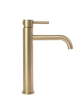 Bateria umywalkowa wysoka Lungo Rea złoto szczotkowane