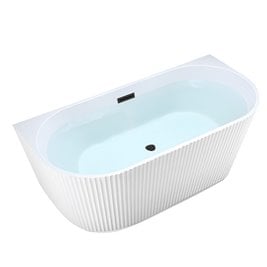 Wanna wolnostojąca przyścienna korek czarny 170 cm Carlo Led Hydrosan