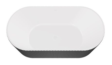 Giuliana B&W Besco czarno-biała wanna wolnostojąca 170 cm syfon biały WASB-170-GBI