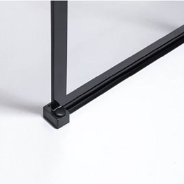 Czarna ścianka prysznicowa 80 cm SH05B szkło 8mm