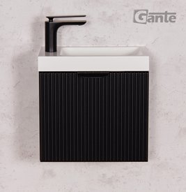 Szafka łazienkowa wisząca z umywalką czarny mat 40 cm Fresco Gante