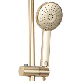 Złoty szczotkowany zestaw prysznicowy z wylewką Luis Rea Gold Brush