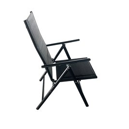 Zestaw mebli ogrodowych metalowych stół i krzesła Vera kolor czarny