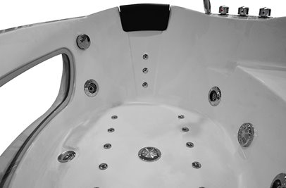 Wanna z hydromasażem narożna Turbo 140x140 cm MO-1001