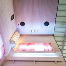 Sauna fińska 2 osobowa wysokotemperaturowa 3,5KW Harvia 120x120 cm Lark1