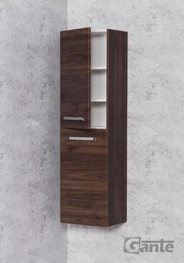 Słupek łazienkowy wiszący wysoki 143,5x40 Fokus kolor orzech