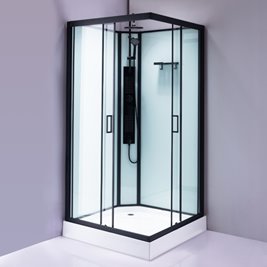 Kabina prysznicowa zabudowana na niskim brodziku kwadratowa 80x80 LISA-80