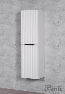 Słupek łazienkowy frezowany wiszący wysoki 143,5x40 Sydney kolor biały mat