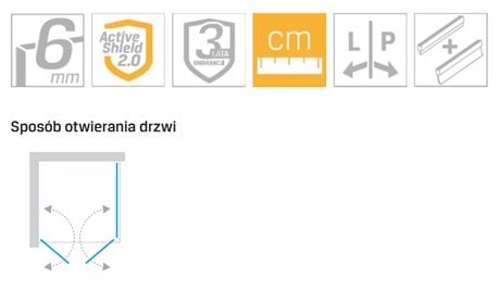 Kabina prysznicowa kwadratowa 90x90 D-0145A/D-0092B New Soleo New Trendy