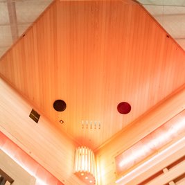 Sauna fińska pięciokątna 5 osobowa wysokotemperaturowa 6W Harvia 150x150 cm Lark4