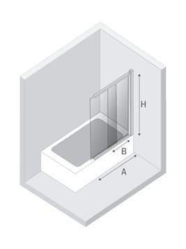 Parawan wannowy rozsuwany 100x150 P-0038 Sensi New Trendy