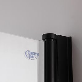 Drzwi prysznicowe łamane do wnęki 80 cm czarny profil SH01A