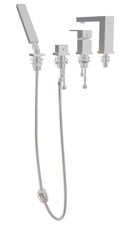 Bateria wannowa 4-otworowa chrom Modern/ Varium Besco BW-MV4-CH