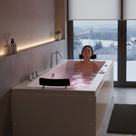 Wanna z hydromasażem prostokątna Ramona 640 180x90