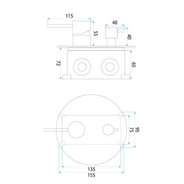 Złoto szczotkowane zestaw prysznicowy podtynkowy box Foster Rea