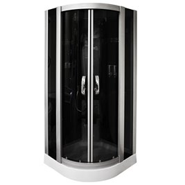 Kabina prysznicowa zabudowana z hydromasażem niski brodzik 80x80 cm MO-06089