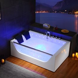 Wanna z hydromasażem prostokątna 180x120 cm Nike 937 Hydrosan