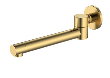 Zestaw prysznicowy podtynkowy z wylewką wannową złoto szczotkowane Ultimate ANUL131221 Avapax