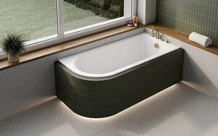 Prawa wanna asymetryczna Besco 160x75 cm