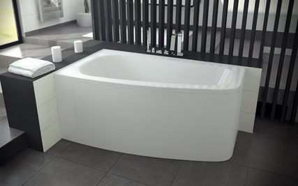 Biała wanna akrylowa Besco Luna 150 cm