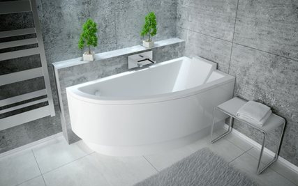 Wanna asymetryczna 150x70 Besco Praktika prawa