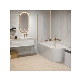 Wanna narożna przyścienna 160 cm Corsan Invelia V220 Lewa zdjęcie 11