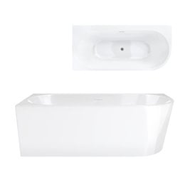 Wanna narożna przyścienna 160 cm Intero V240 Corsan Lewa